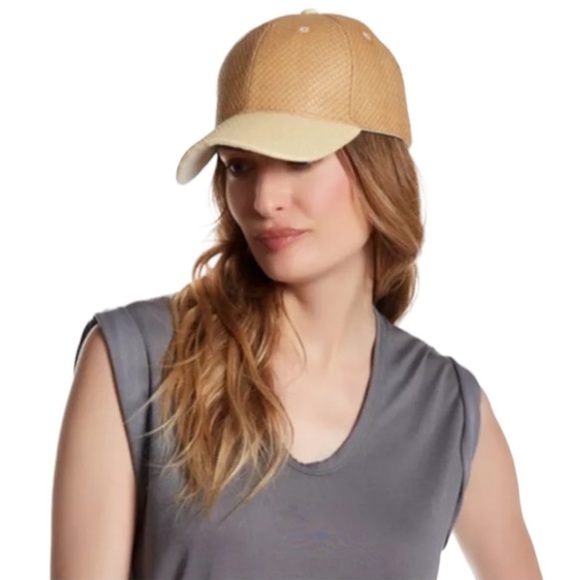 Magid Baseball Cap Colorblock Cool Straw Hat Toast Back Hook Loop From Nodstrom - Picture 4 of 10